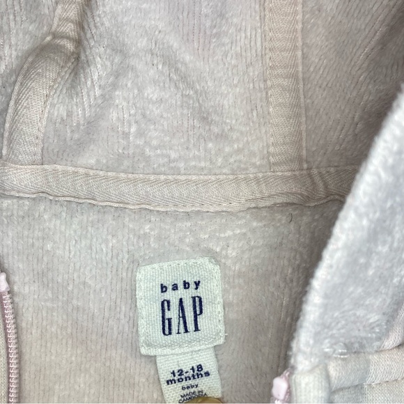 Baby Gap pale pink bear hoodie - Picture 5 of 5